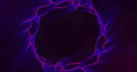 Glowing Circular Light Trails in Dark Abstract Background - Download Free Stock Images Pikwizard.com