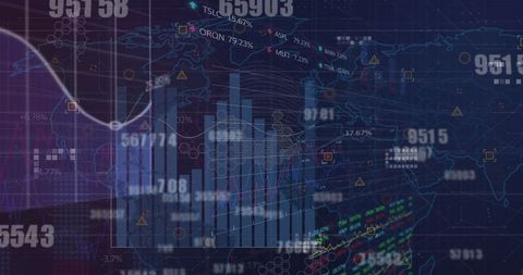Complex Financial Dashboard with Graphs and Data Analytics Display