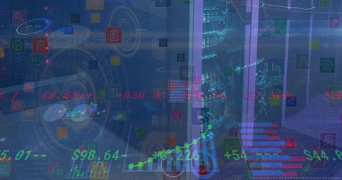 Digital Financial Data and Analytics Over Computer Servers - Download Free Stock Images Pikwizard.com