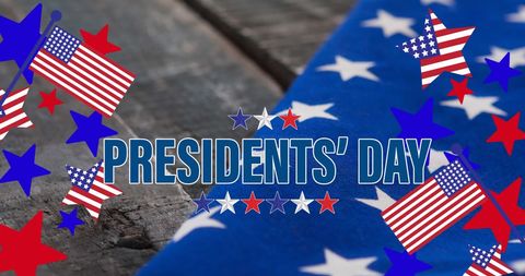 Presidents' Day Celebration with Flags and Stars - Download Free Stock Images Pikwizard.com