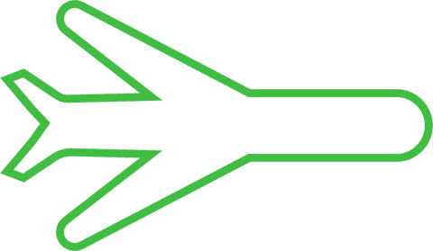 green outline plane icon on transparent background - Download Free Stock Videos Pikwizard.com
