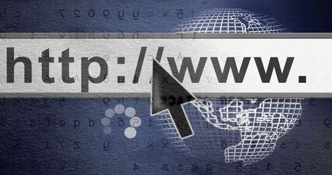 web mouse cursor on url with globe background - Download Free Stock Images Pikwizard.com