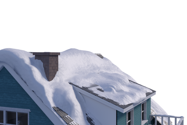 Winter snow covering house roof with transparent sky - Download Free Stock Videos Pikwizard.com