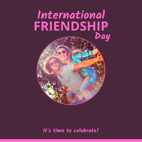 Joyful Bond Celebrating International Friendship Day - Download Free Stock Templates Pikwizard.com