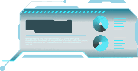 transparent futuristic hud panel with glowing neon gauges - Download Free Stock Videos Pikwizard.com