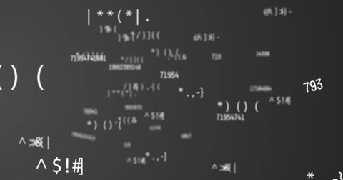 Floating Numbers and Symbols on Digital Grey Background - Download Free Stock Images Pikwizard.com