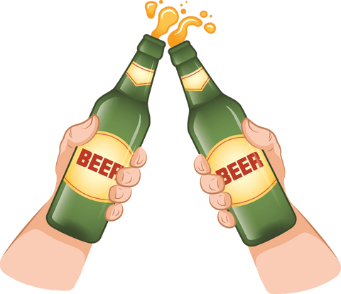 celebration with toasting beer bottles on transparent background - Download Free Stock Videos Pikwizard.com