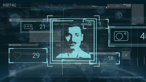 Futuristic Social Media Interface Concept Illustration