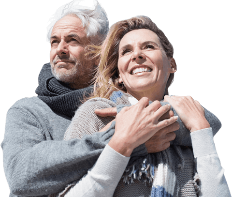 happy senior couple embracing with smiles in transparent background - Download Free Stock Videos Pikwizard.com