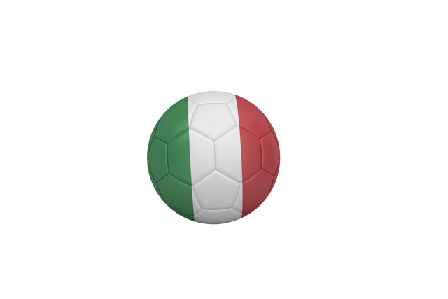 Football with Italian Flag Colored Panels on Transparent Background - Download Free Stock Videos Pikwizard.com