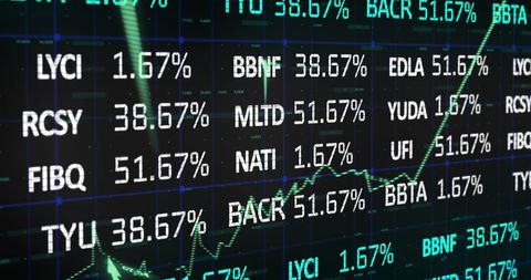 Digital Financial Market Display with Rising Trends and Statistics - Download Free Stock Images Pikwizard.com