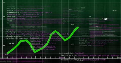 Digital Interface with Overlapping Code and Graph - Download Free Stock Images Pikwizard.com
