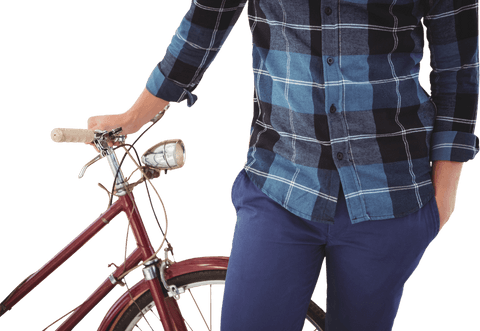 Transparent Hipster Style with Bicycle Standing in Modern Setting