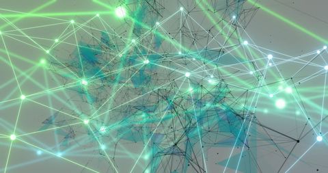 Abstract Neural Network Connections with Glowing Nodes - Download Free Stock Images Pikwizard.com