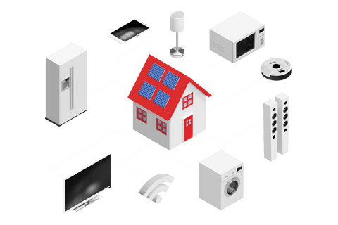 digital smart home connectivity illustration on transparent background - Download Free Stock Videos Pikwizard.com