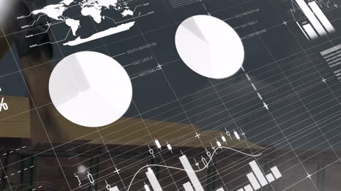 Dynamic Financial Charts and Global Trends with City Background