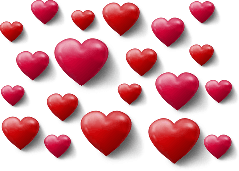 pink and red hearts floating on transparent background for valentine's day - Download Free Stock Videos Pikwizard.com