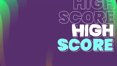 High Score Text with Vibrant Abstract Background