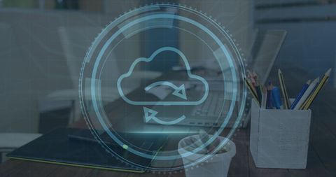Digital Cloud Interface with Data Processing Concept - Download Free Stock Images Pikwizard.com