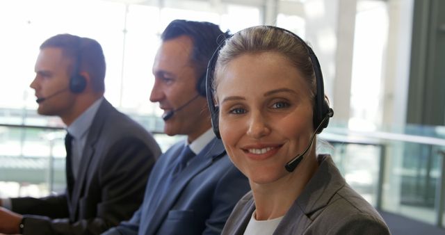 Customer Support Team Working in Modern Office - Download Free Stock Images Pikwizard.com