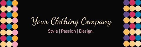 Clothing Brand Banner with Geometric Pattern - Download Free Stock Templates Pikwizard.com