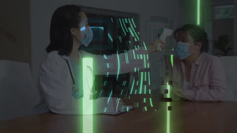 Digital Medical Checkup with Futuristic Elements