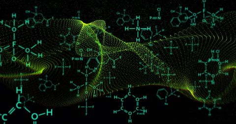 dynamic display of chemical structures in motion - Download Free Stock Images Pikwizard.com
