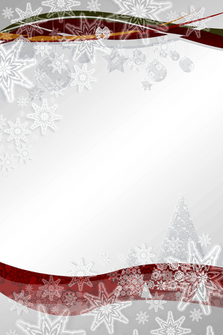 Transparent christmas snowflakes and ornamentulated decorations background