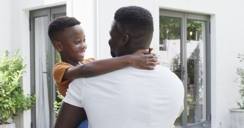 African American Father and Son Embracing in Warm Hug - Download Free Stock Images Pikwizard.com