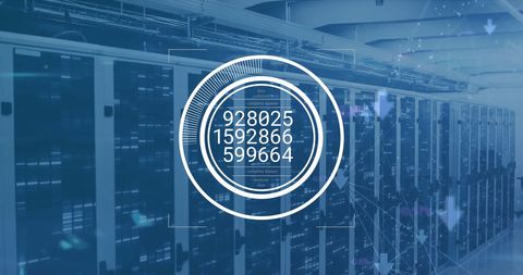 Data Processing Over Computer Servers in Technology Background - Download Free Stock Images Pikwizard.com
