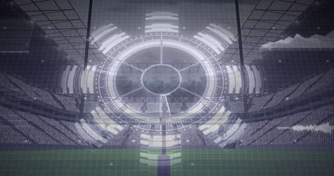 Digital Interface Overlays Modern American Football Stadium - Download Free Stock Images Pikwizard.com