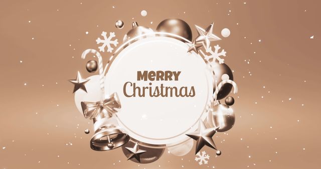 Beautiful Festive Elements with Merry Christmas Message - Download Free Stock Images Pikwizard.com