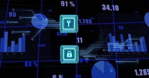 Global Cybersecurity with Digital Data Graphics Background - Download Free Stock Images Pikwizard.com