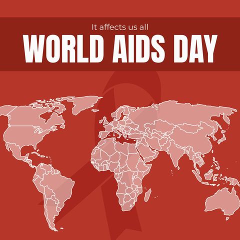 world aids day awareness map on red background - Download Free Stock Templates Pikwizard.com
