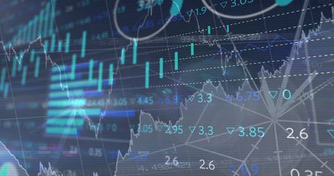 Abstract Digital Interface with Financial Data Overlay - Download Free Stock Images Pikwizard.com