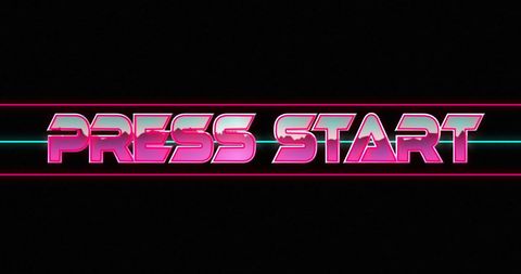 Retro Neon Press Start Game Design