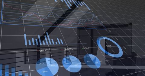Abstract Financial Charts in Digital Overlay Representation - Download Free Stock Images Pikwizard.com