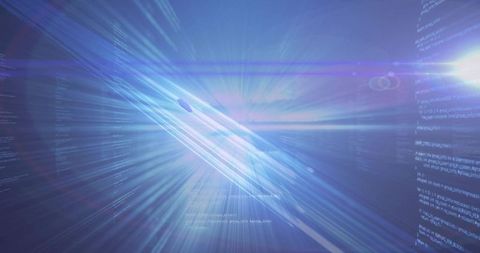 Futuristic Digital Interface with Radiant Tech Beams