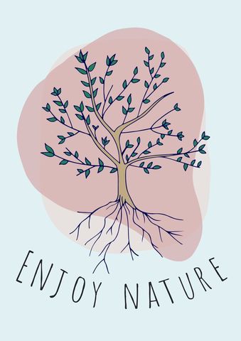nature appreciation graphic with tree illustration - Download Free Stock Templates Pikwizard.com