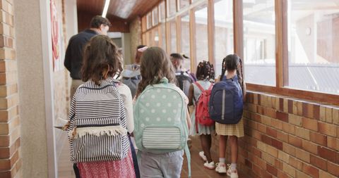 Students Walking Down School Hallway - Download Free Stock Images Pikwizard.com