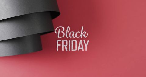red background with black layers highlighting black friday promotion - Download Free Stock Images Pikwizard.com