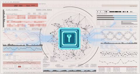 futuristic data interface with dna and network security visualization - Download Free Stock Images Pikwizard.com
