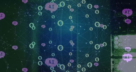 Global Artificial Intelligence and Data Connectivity Minimalist Design - Download Free Stock Images Pikwizard.com