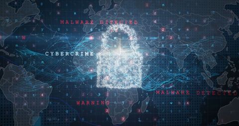 Cybersecurity Network with Futuristic Digital Lock - Download Free Stock Images Pikwizard.com