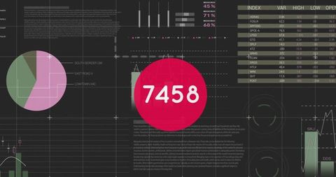 Dynamic Numbers and Data with Futuristic Digital Interface - Download Free Stock Images Pikwizard.com