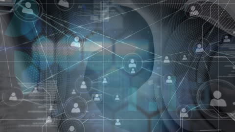 Digital Network Connections Background with Technology Overlay