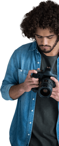 transparent young photographer operating dslr camera - Download Free Stock Videos Pikwizard.com