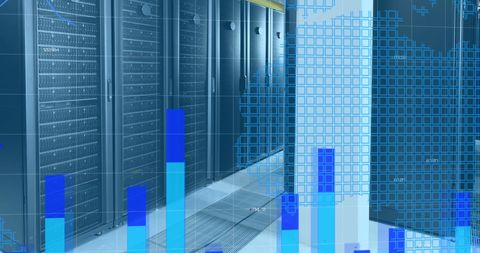 Global Data Analysis in Modern Server Room - Download Free Stock Images Pikwizard.com