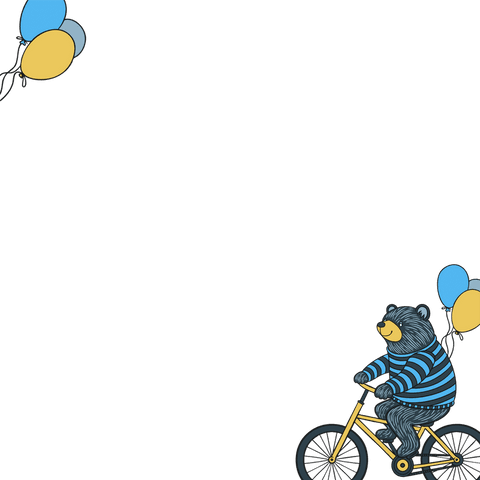 Bear Riding Bicycle with Balloons on Transparent Background - Download Free Stock Videos Pikwizard.com
