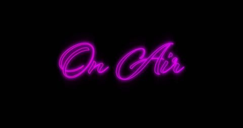 Glowing On Air Neon Sign Against Black Background - Download Free Stock Images Pikwizard.com